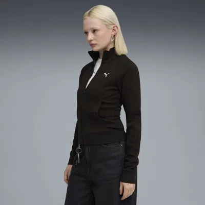Puma Ess Slim Track Jacket Dk Women In Black