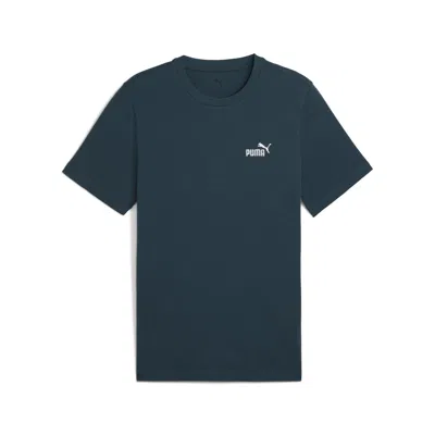 Puma Ess Small No. 1 Logo T-shirt Men In Blue