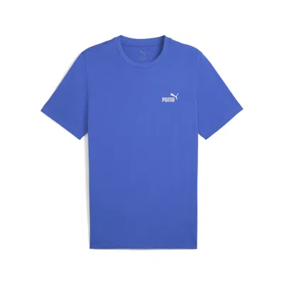 Puma Ess Small No. 1 Logo T-shirt Men In Blue