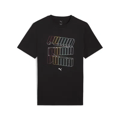 Puma Ess Logo Lab Hog T-shirt In Black
