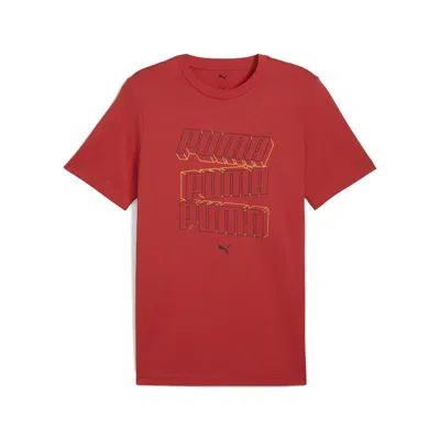 Puma Ess Logo Lab Hog T-shirt In Red