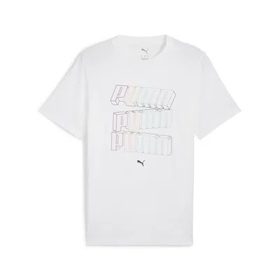 Puma Ess Logo Lab Hog T-shirt In White