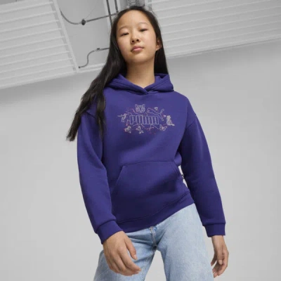 Puma Kids' Ess+ Starry Safari Hoodie Youth In Purple