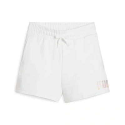 Puma Ess+ Summer Daze Girls' Big Kids' Shorts In White