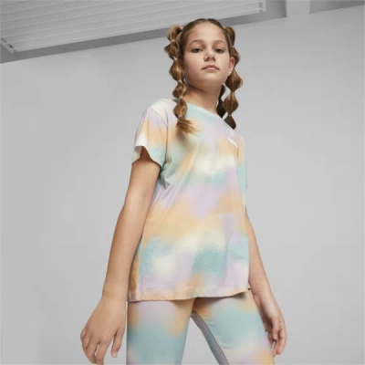 Puma Ess+ Summer Daze Girls' Big Kids' T-shirt In Peach Fizz