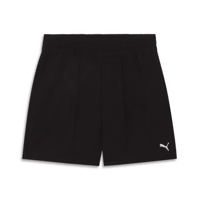 Puma Ess Woven Pin Tuck Short Women In Black