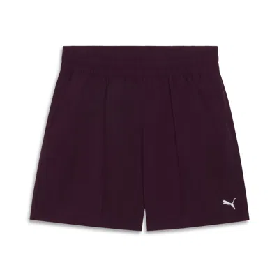 Puma Ess Woven Pin Tuck Short Women In Purple