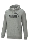Puma Essential Big Logo Fleece Hoodie In Gray