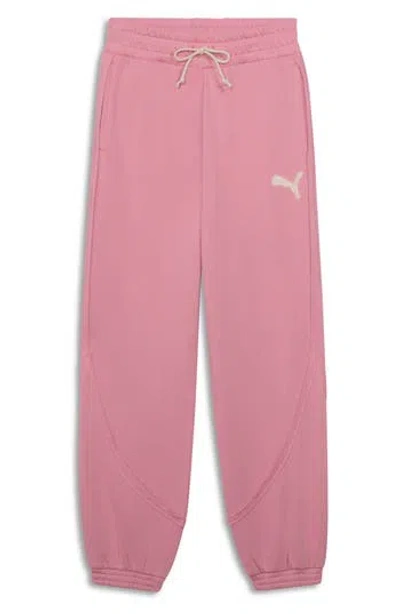Puma Essential Double Up Joggers In Pink