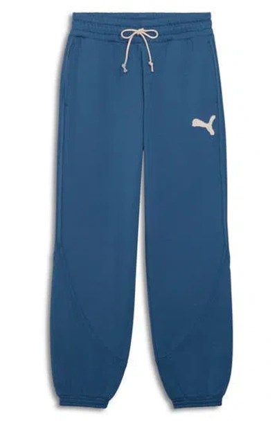 Puma Essential Double Up Joggers In Purple