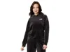 Puma Essential Elevated Velour Hoodie Women's Black Logo Pullover Gbo126 In Multi