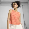 Puma Essential Graphics Women's Patterned Tank Top In Pink