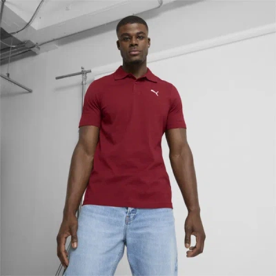 Puma Essential Men's Polo Shirt In Intense Red