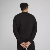 Puma Essential Mens Crew Neck Long Sleeve Sweatshirt In Black