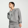 Puma Essential Mens Crew Neck Long Sleeve Sweatshirt In Gray