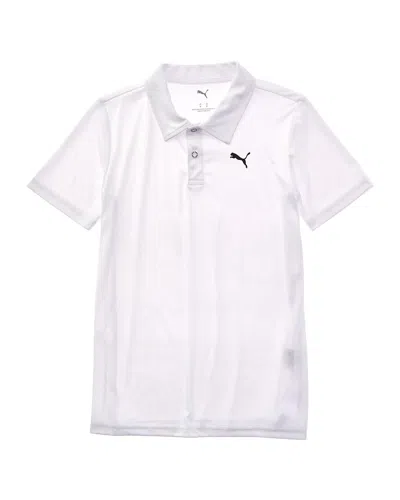 Puma Kids'  Essential Performance Polo Shirt In White