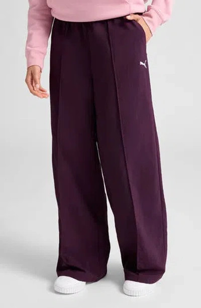 Puma Essential Pintuck Pants In Purple