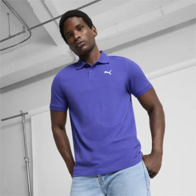 Puma Essential Pique Men's Polo Shirt In Lapis Lazuli