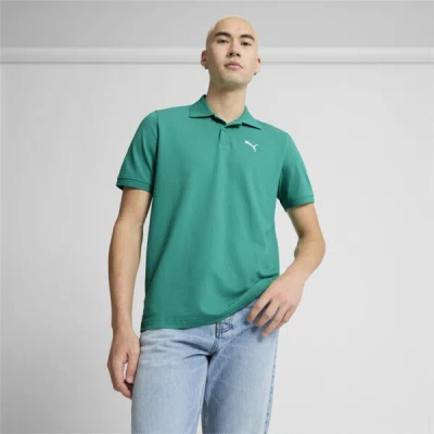 Puma Essential Pique Men's Polo Shirt In Sparkling Green