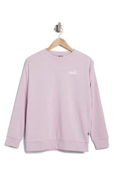 Puma Essential Relaxed Pullover Sweatshirt In Grape Mist