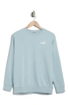 Puma Essential Relaxed Pullover Sweatshirt In Turquoise Surf