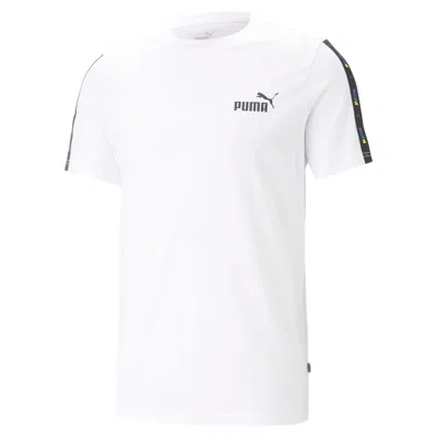 Puma Essential Tape Love Is Love T-shirt 'whtie' In White/black