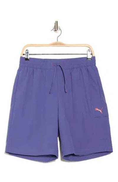 Puma Essential Woven Cargo Shorts In Blue Crystal
