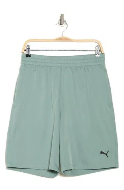 Puma Essential Woven Shorts In Green Moon