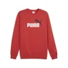 Puma Essentials 2 Colour No. 1 Logo Crew Neck Fleece Sweater Men In Red