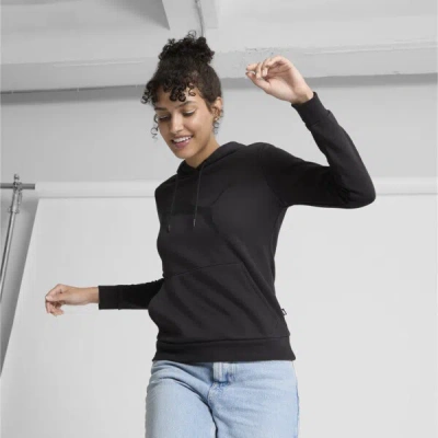 Puma Essentials Big Cat Logo Women's Hoodie In Black