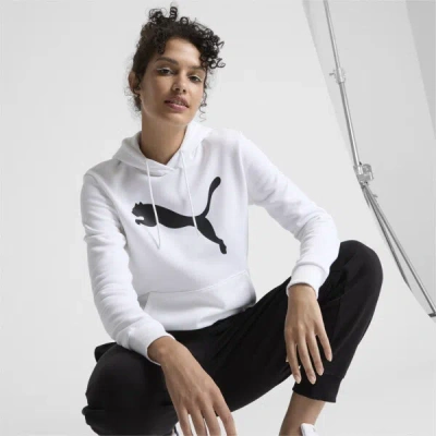Puma Essentials Big Cat Logo Women's Hoodie In White