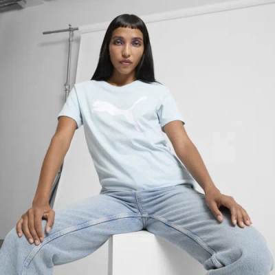 Puma Essentials Big Cat Logo Women's T-shirt In Frosted Dew