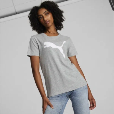 Puma Essentials Big Cat Logo Women's T-shirt In Gray