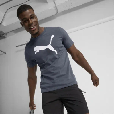 Puma Essentials Big Cat Men's T-shirt In Galactic Gray
