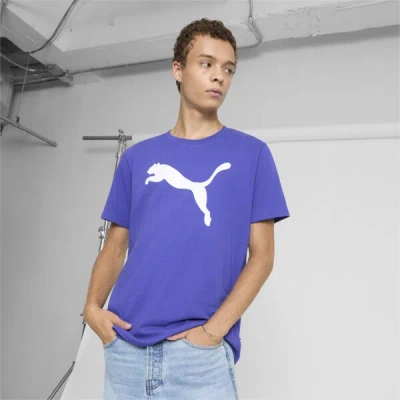 Puma Essentials Big Cat Men's T-shirt In Lapis Lazuli
