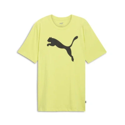 Puma Essentials Big Cat Men's T-shirt In Lime Sheen