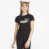 Puma Essentials Logo T-shirt Big Kids In Black
