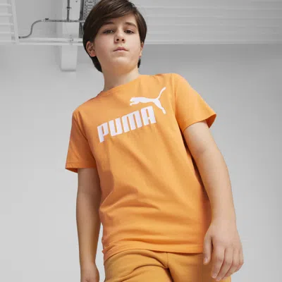 Puma Essentials Big Kids'logo T-shirt In Orange