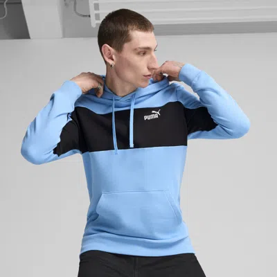 Puma Essentials Block Hoodie Men In Blue
