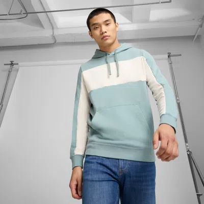Puma Essentials Block Hoodie Men In Green