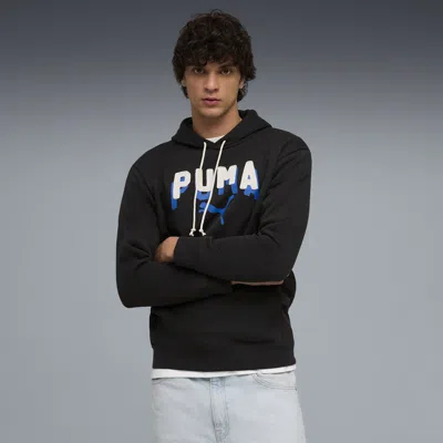 Puma Essentials Double Up Hoodie Men In Black