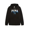 Puma Essentials Double Up Hoodie Men In Black