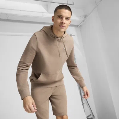 Puma Essentials Elevated Men's Hoodie In Brown