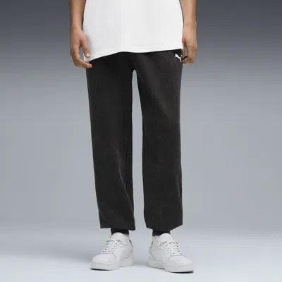 Puma Essentials Elevated Wash Sweatpants Men In Black