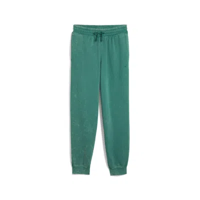 Puma Essentials Elevated Wash Sweatpants Men In Green