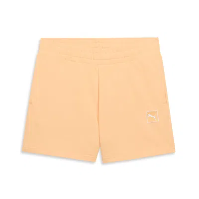 Puma Essentials Elevated Women's 5" Mid-rise Shorts In Orange