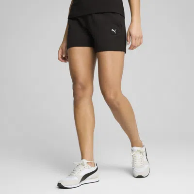 Puma Essentials Elevated Women's 5" Mid-rise Shorts In Black