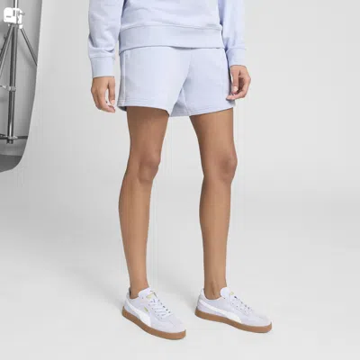 Puma Essentials Elevated Women's 5" Mid-rise Shorts In Blue