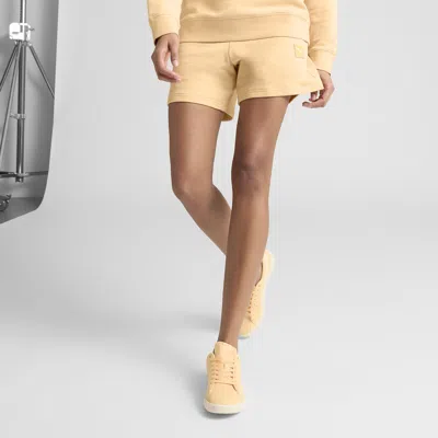Puma Essentials Elevated Women's 5" Mid-rise Shorts In Orange