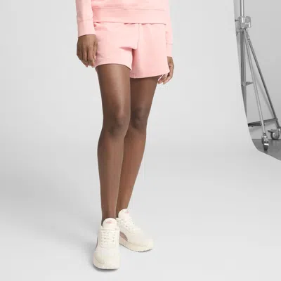 Puma Essentials Elevated Women's 5" Mid-rise Shorts In Pink